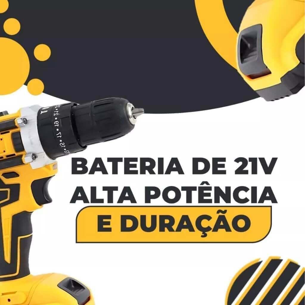 MasterDrill 21V – Parafusadeira/Furadeira com Kit Completo