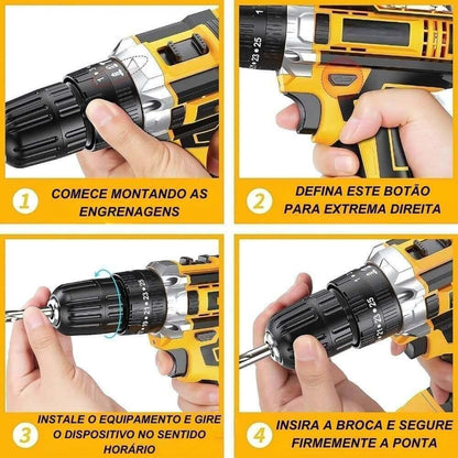 MasterDrill 21V – Parafusadeira/Furadeira com Kit Completo